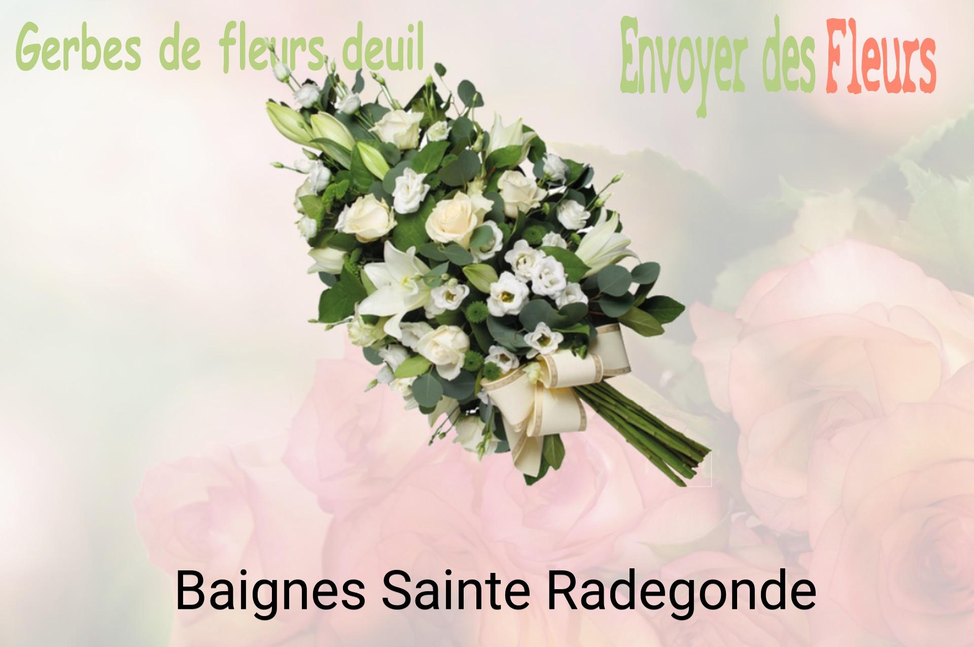 Gerbe de fleurs de deuil livrée à Baignes-Sainte-Radegonde